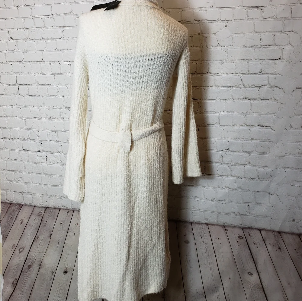 BCBGMaxAzri cream long cardigan sweater - Picture 3 of 7